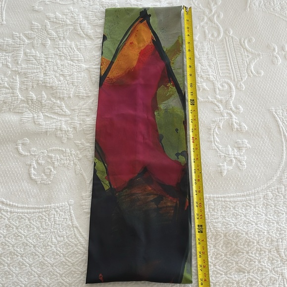 Artful Home NWOT Lumen Top & Scarf by Andrea Geer, Olive/Fuchsia Brush, L/XL - Picture 13 of 15